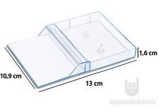 TAPEBOX - 10 Custodie con perni TRASPARENTI per Musicassette 