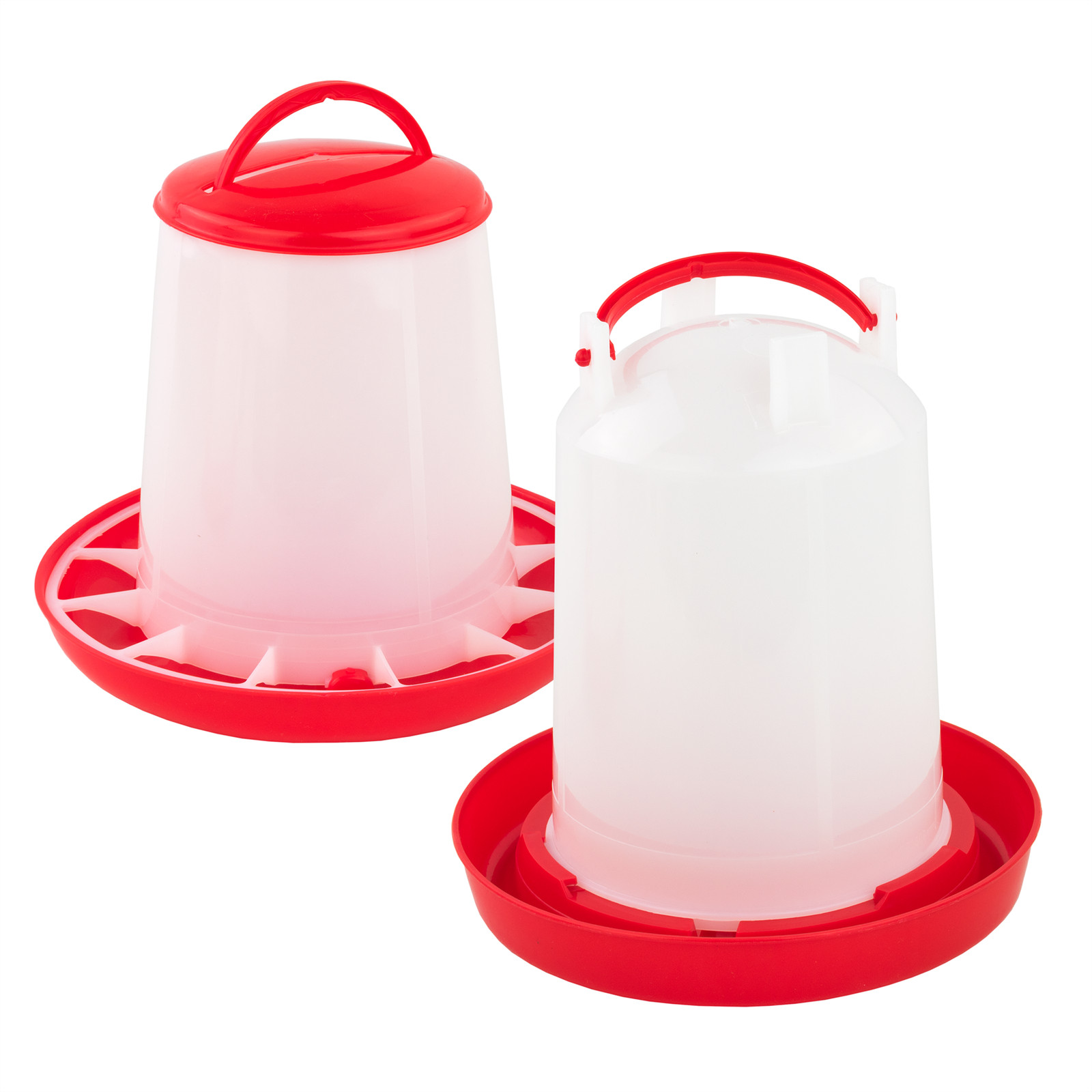 KCT CHICKEN FEEDER & DRINKER SET 3KG/3L BIRD TROUGH FEED WATER DISPENSER