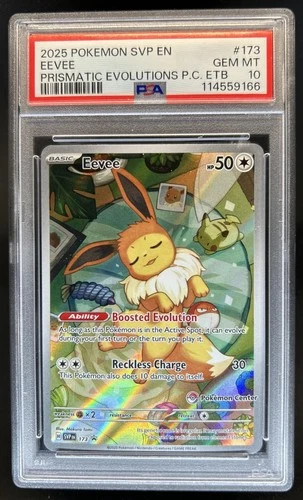 2025 Pokemon SV Black Star Promos - SVP EN Eevee Center Stamp #173 PSA 10