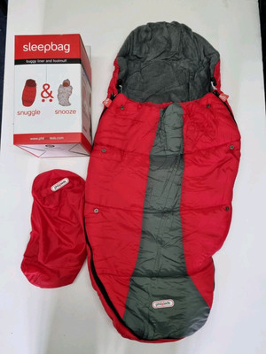 Phil & Teds Schlafsack rot-anthrazit