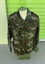 VINTAGE US ARMY M65 WOODLAND CAMO FIELD COLD WEATHER JACKET MEDIUM REGULAR