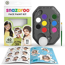 Snazaroo 11 Piece Rainbow Face Paint Set Kids Safe Easy Application Colors