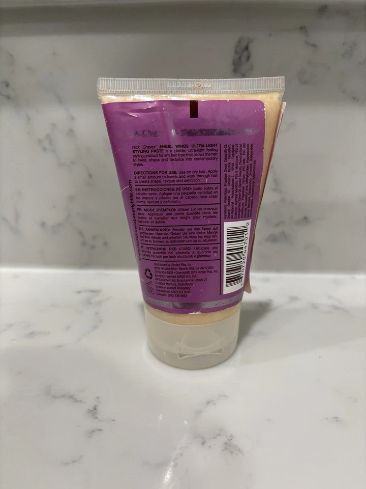 Pasta de peinado ultra ligera NICK CHAVEZ Beverly Hills Angel Wings 4 oz NUEVA SIN CAJA * Foto 2 de 4