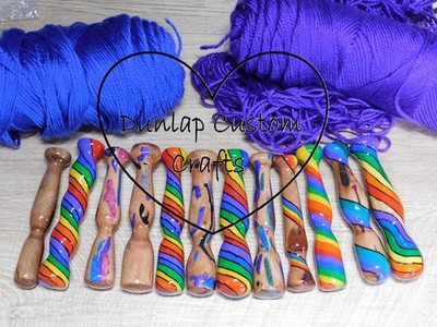 Ergonomic Crochet/Knitting loom Handle, Includes Hook. Gem Painting Latch Hook +