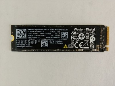 Western Digital SN730 SDBQNTY-512G  512 GB NVMe 80mm Solid State Drive