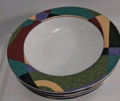 4 Studio Nova Impulse Y2262 8'' Cereal/Salad Bowls Discontinued Design Read Look 