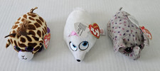 Ty Teenie 4" Beanie Babies Giraffe, Elephant, Dog Plush Stuffed Animal Toy (3)