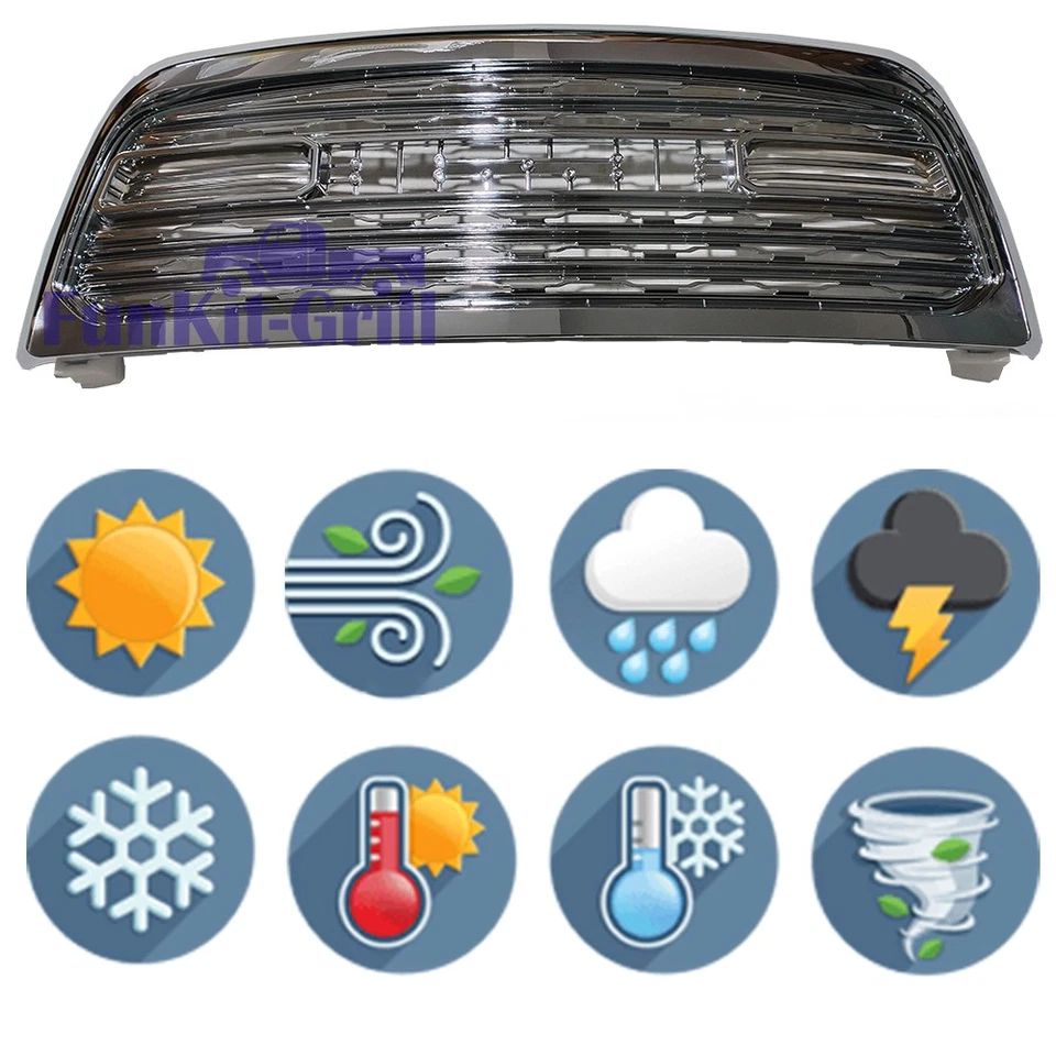 Rejilla estilo LTD para Dodge RAM 2500 2013-2018 parrilla limitada con letras cromadas Foto 3 de 4