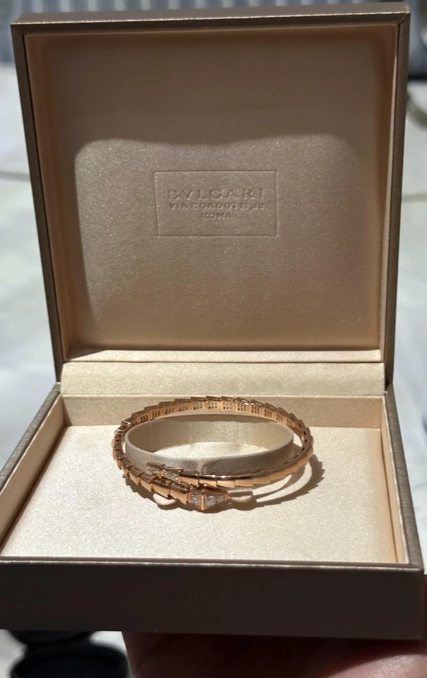 Браслет Bvlgari Serpenti Viper розовое золото с бриллиантами - Изображение 2 из 4