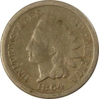 1864 Indian Head Copper-Nickel Cent G Good Details Penny SKU:CP1216