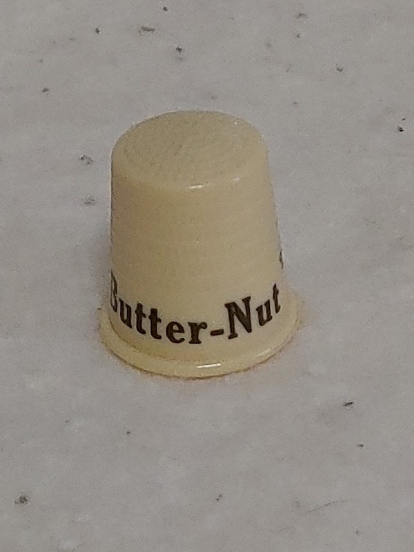 Vintage Butter-Nut Coffee Plastic Sewing Thimble 7/8"