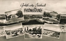01-540 postcard Heringsdorf Baltic Sea resort concert place culture house beach Usedom