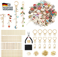 316-Tlg. Diy SchlüSselanhäNger Bastelset Mit Charms AnhäNger Und Werkzeug