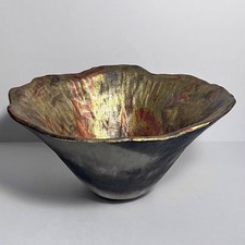 HAWAIIAN LAVA BOWL / Kay Lynne Sattler / PRECIOUS METALS INTERIOR / Maui Artist