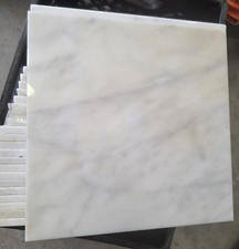 Sixty 60 Carrara White 12 x 12 Polished Straight Edge Marble Tile