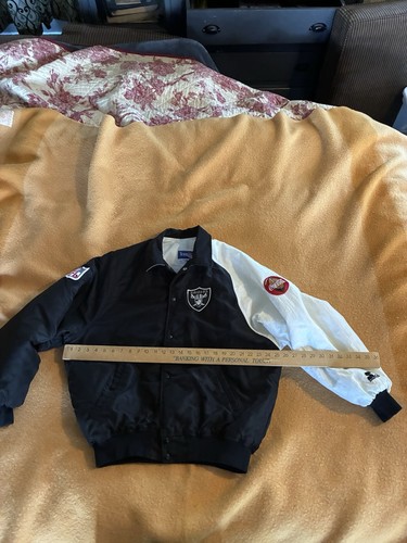 Oakland Raiders Vintage Team NFL Starter Jacket Size L New Haven CT Coca Cola - Afbeelding 13 van 14
