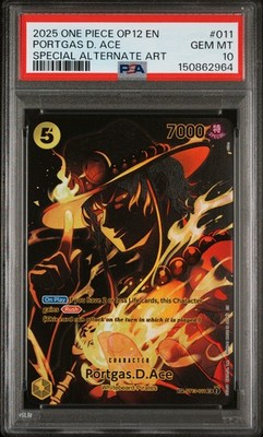 2025 ONE PIECE OP12-LEGACY OF THE MASTER #011 PORTGAS D. ACE PSA