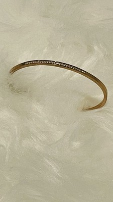 Michael Kors Gold-Tone Crystal Bangle Bracelet For Tiny Hand Without Box