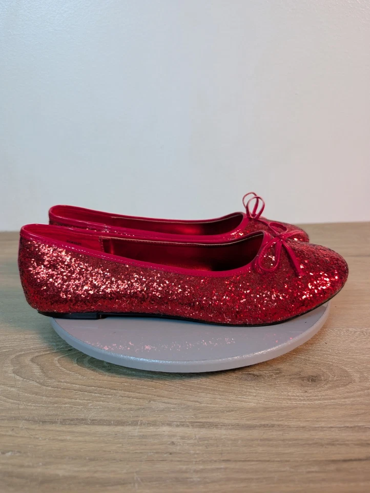 Funtasma Costume Wizard of Oz Dorothy Red Sequin Ruby Slippers Shoes Size 11 - Image 4 of 4