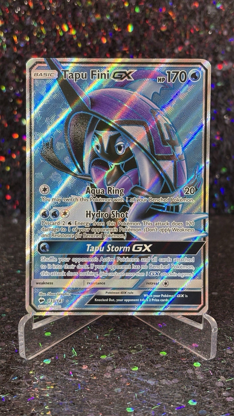 Tapu Fini GX (Full Art) 133/147 Sm-Burning Shadows Holo