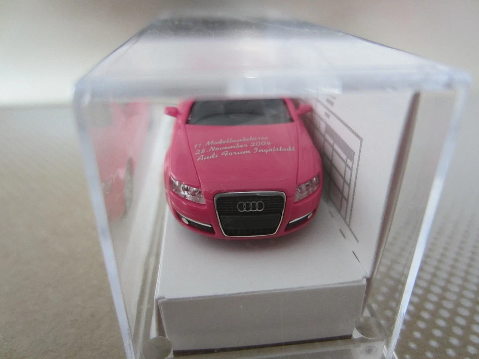BUSCH AUDI A6 LIMOUSINE INGOLSTADT in PINK - model is PLASTIC - HO or 1:87 scale - Image 3 of 4