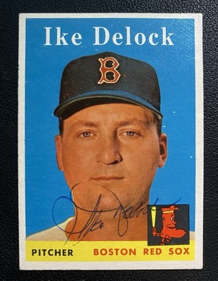 1958 Topps #328 Ike Delock Signed Authentic Autograph Boston Red Sox