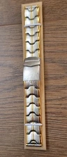 20mm DARLENA TWO TONE BRACELET DEPLOYMENT WATCH STRAP BRUSHED STAINLESS STEEL
