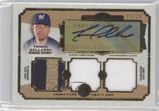 2013 Topps Museum Collection Gold 22/25 Yovani Gallardo #SSATR-YG Auto g6w