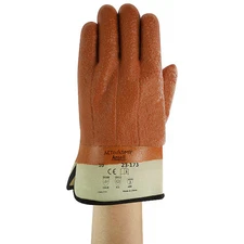 Ansell 23-173 Cold Protection Gloves, Pvc Palm, Foam Lining, Tan, L