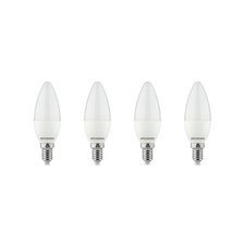 E14 Candle LED Light Bulbs 470 Lumen Warm White  - Sylvania 4 Pack