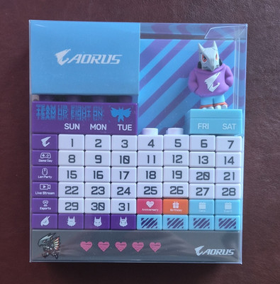Exclusive Gigabyte AORUS Chibi Perpetual Calendar Desk Block Calendar Lego-like
