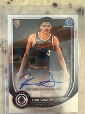 2025/26 Bowman Chrome #BCA-KS Kobe Sanders Chrome Rookie Auto