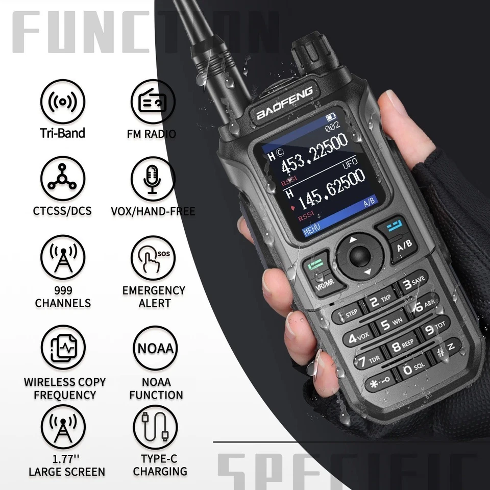 Baofeng UV-21 Pro V2 Two-Way Radio Waterproof Multi-Band Long Range Ham UV-5R ✨ - Image 4 of 4