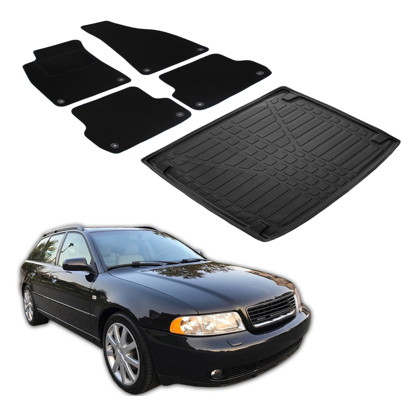 Jeu de tapis Audi A4 B6 B7 Break pour stopper l'humidité et protéger la moquette d'origine