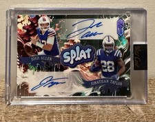 Wild Card Splat Josh Allen Jonathan Taylor Dual Auto 2025 Football Card True 1/1