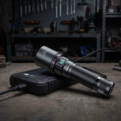 Fenix C7 V2.0   LED Taschenlampe mit 3300 Lumen, 5000 mAh Akku, USB-C, Magnetfuß