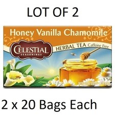 Celestial Seasonings Honey Vanilla Chamomile Herbal Tea 40 tea bags total 