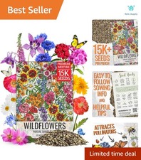 Partial Shade Wildflower Seed Mix for Planting | 1 Ounce 14+ Varieties Open P... 271.84 per gallon