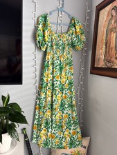 Ana & Rose Floral Smocked Tiered Maxi Dress, Size M