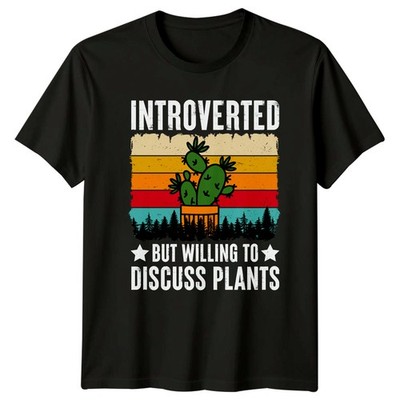 Introvertiert aber bereit zu diskutieren T-Shirt Kaktus Sukkulente Pflanzenliebhaber
