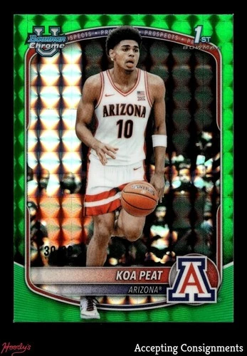 2025 Bowman Basketball Green Geometric Refractor Koa Peat #BCP-3