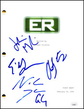 George Clooney Anthony Edwards Noah Wyle +2 Signed Autograph ER Script JSA COA