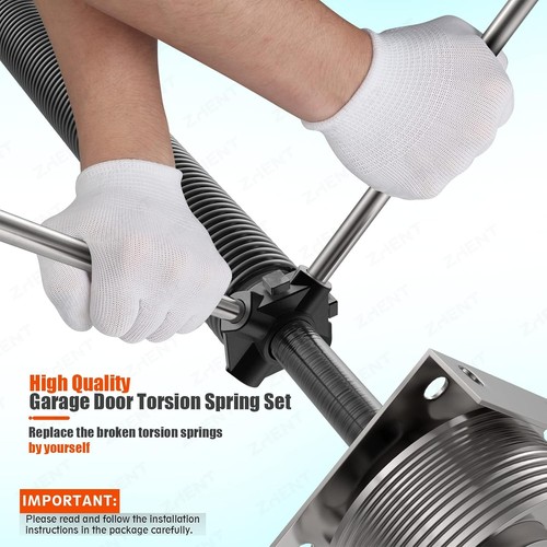 1 Pair Garage Door Torsion Springs 2", 18,000 Cycles, with 0.218" X 2" X 27" - Picture 2 of 5