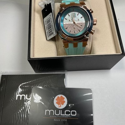 Mulco Aqua Blue Dial Chronograph with Rose Gold Bezel Mulco Blue Marine Rose Gold Tone Turquoise Swiss Chronograph  main image 4