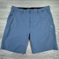 Hurley Mens Shorts Hybrid Spacedye Walk Short Blue Sz 38 Stretch Quick Dry Surf