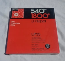 BASF LP35 Vintage Long Play Tape 540m 1800ft LH Super Brand New Sealed Reel