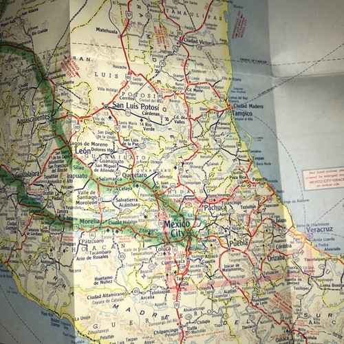 Vintage 1950s Mexico maps brochure lot Chevron Guide & Touring Map - Picture 6 of 14