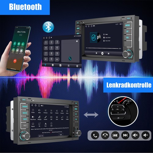 Android 13 DAB+ Carplay Autoradio Für VW Multivan T5 Touareg Transporter GPS KAM - Bild 11 von 16