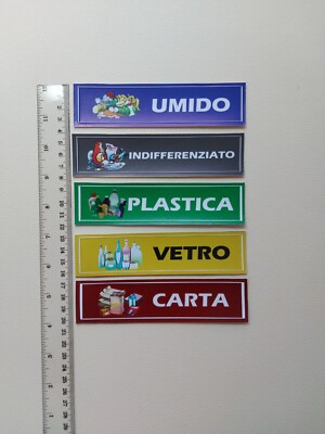 8 Adesivi Per Bidoni Del Riciclaggio – Etichette Autoadesive In Vinile Impermeabile 15x5 Cm, Per Interni/Esterni, Cucina - 5