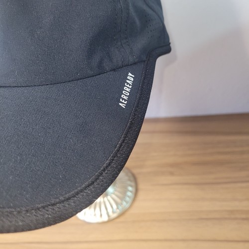 Adidas Hat Men One Size Black Strapback Aeroready Adjustable Logo Golf Cap - Picture 2 of 11